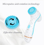 Facial Cleansing Brush with silicone heads for deep cleaning