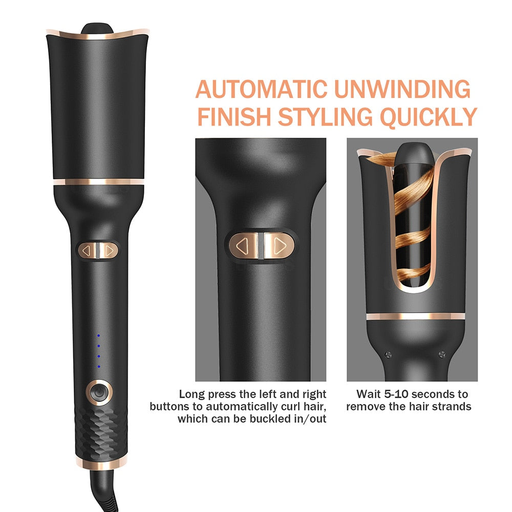 Auto Rotating Ceramic Hair Curler for effortless styling