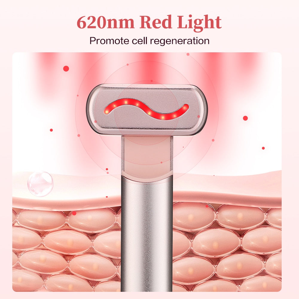 Red LED Light 4-in-1 Skincare Tool Wand