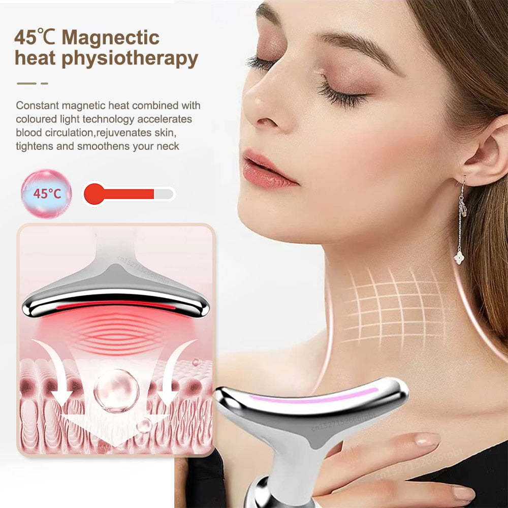 EMS Neck Massager for skin tightening and anti-wrinkle therapy