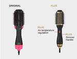 Elegant Black Golden Hot Air Brush 2.0 for all hair types