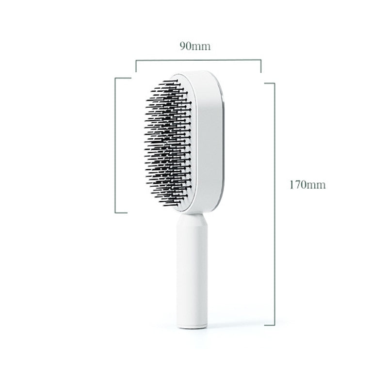 One Button - Self Cleaning Hair Brush